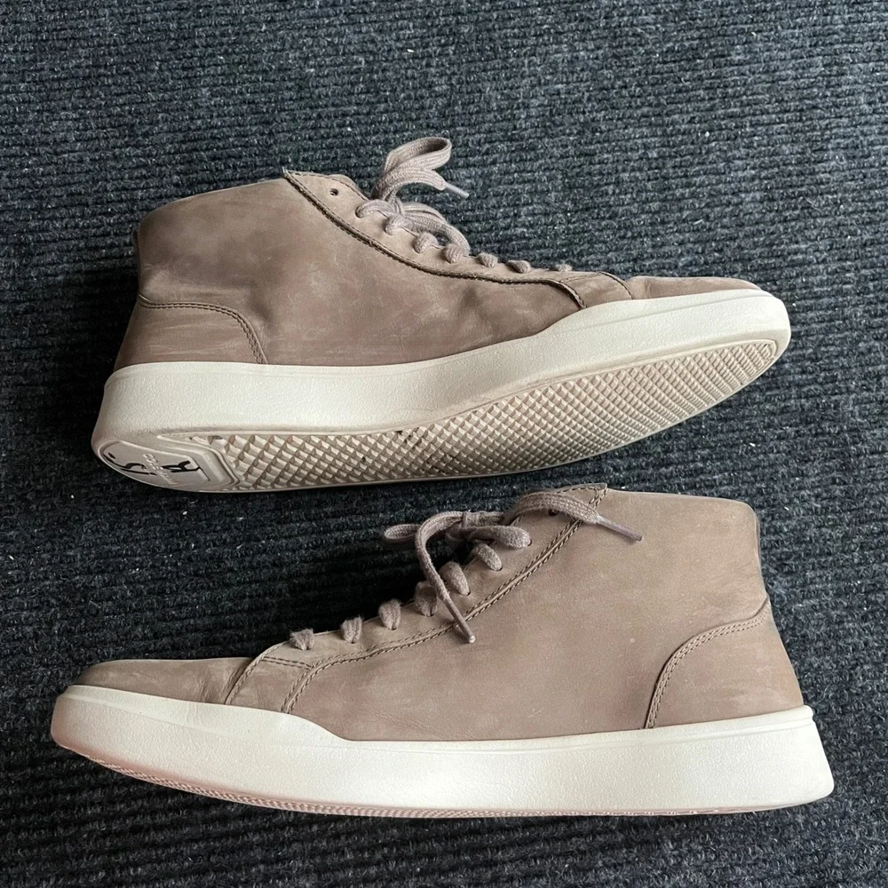 Cole Haan Grand Crosscourt Mid Sneaker Men 11.5 preppy Tan Nubuck C31864 Leather